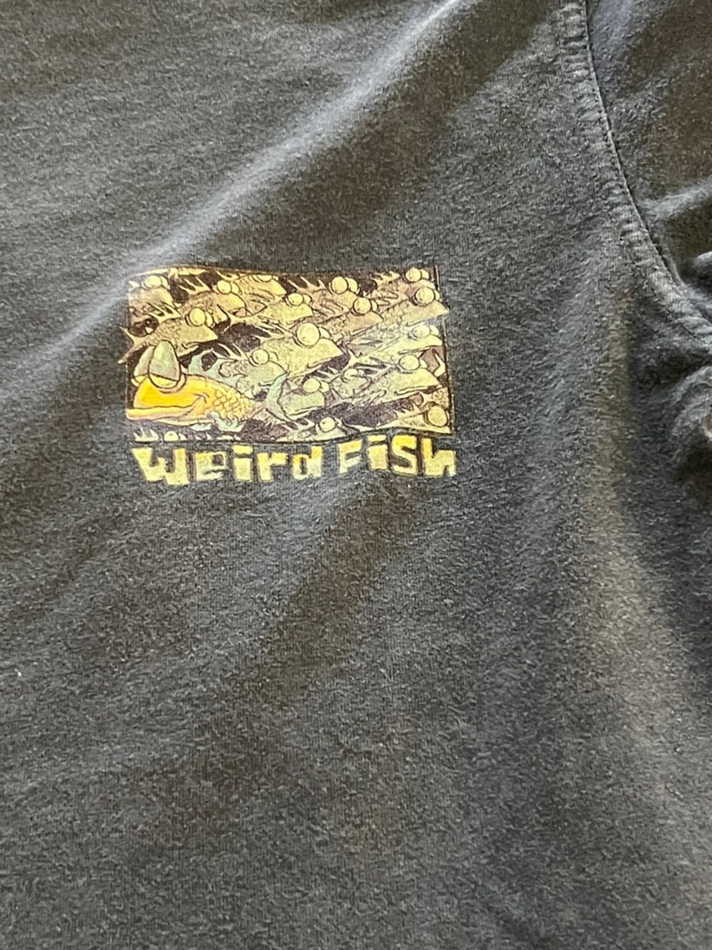 Grey Graphic Tee - Yellow Accent